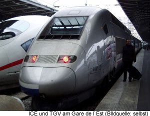 ICE TGV europeen Gare de l´Est Paris