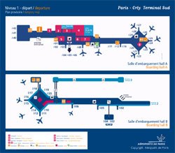 Orly Flughafen Paris Terminal Karte