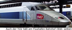 zug tgv transfer Paris FLughafen Gaulle