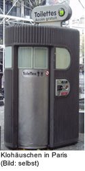 Toilette öffentlich Paris Klo Klohäuschen